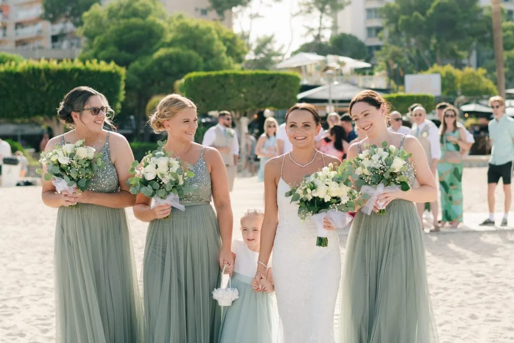 Wedding Photography: 5 Essential Focus Points for Capturing Unforgettable Moments 2 Bride and bridesmades in Mallorca