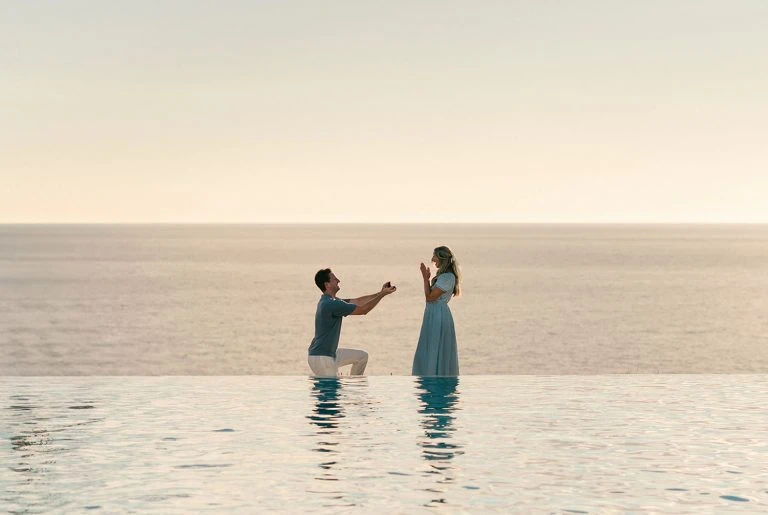 Jumeirah Port de Soller romantic surprise proposal.