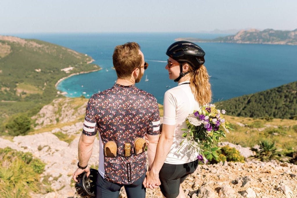 Mallorca Elopement Made Easy: Your Stress-Free Guide 15 Adventurous biking couple eloping in Cap de Formentor Mallorca